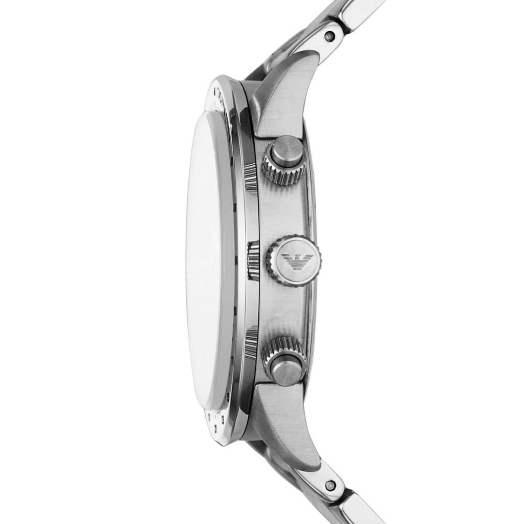 Emporio Armani Silver Steel Chronograph Watch Emporio Armani