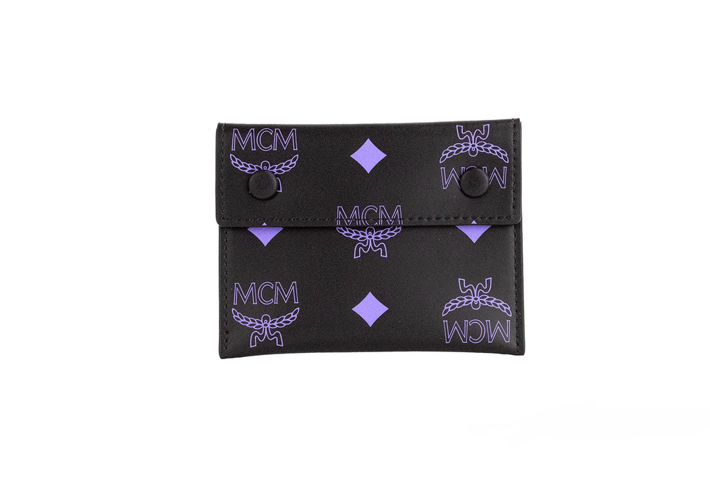 MCM Color Splash Large Visetos Logo Leather Clutch Pouch Wallet Bag 3 in 1 Trio MCM