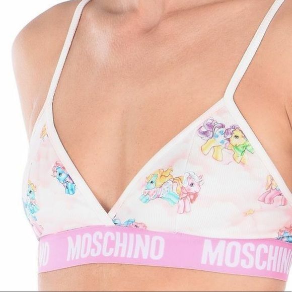 Moschino White My Little Pony Bra Briefs Set Two Piece Bikini - Luxe & Glitz