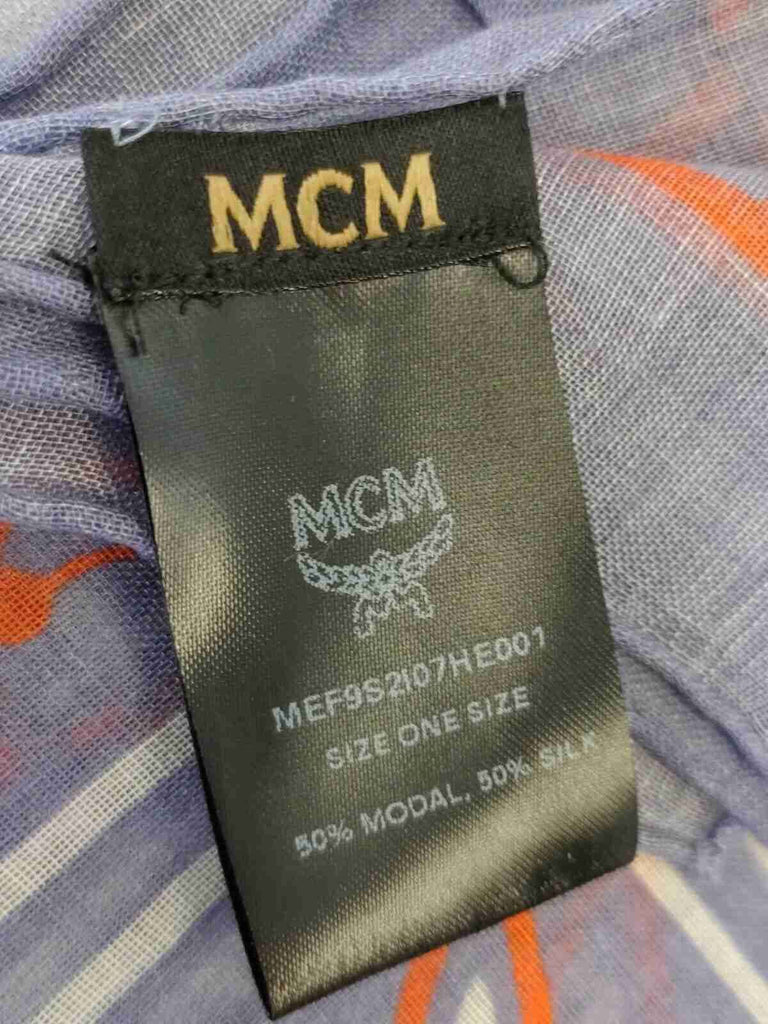 MCM Stonewash Modal Silk Paisley Print Jacquard Scarf MCM