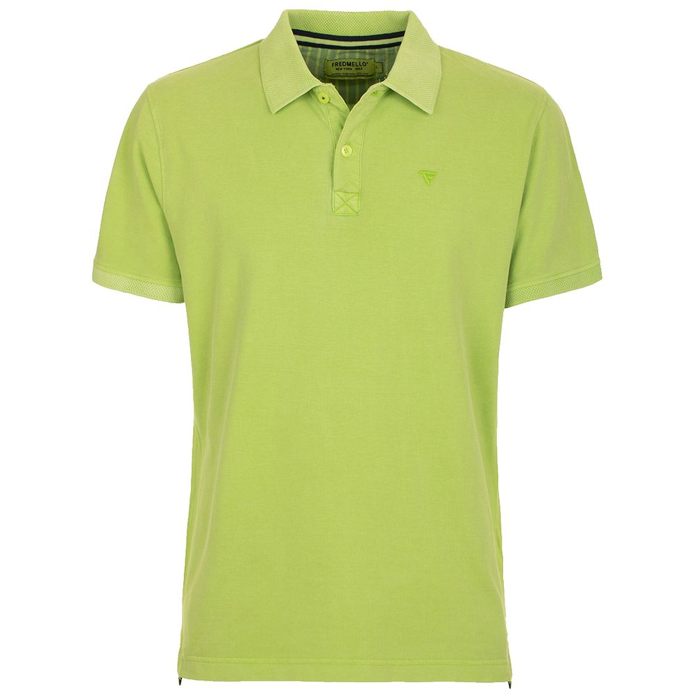 Fred Mello Green Cotton Polo Shirt Fred Mello