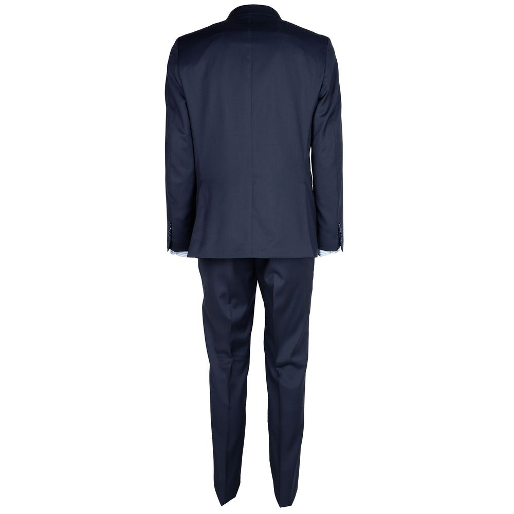 Made in Italy Blue Wool Vergine Suit Made in Italy