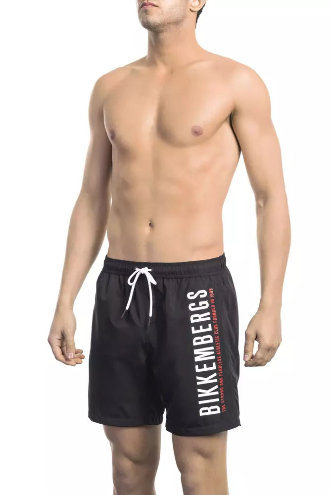 Bikkembergs Black Polyester Swimwear Bikkembergs