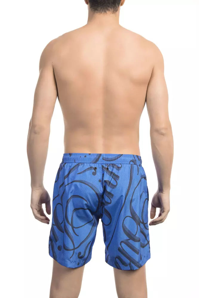 Bikkembergs Blue Polyester Swimwear Bikkembergs