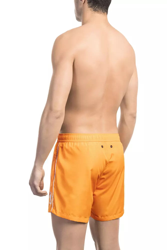 Bikkembergs Orange Polyester Swimwear Bikkembergs