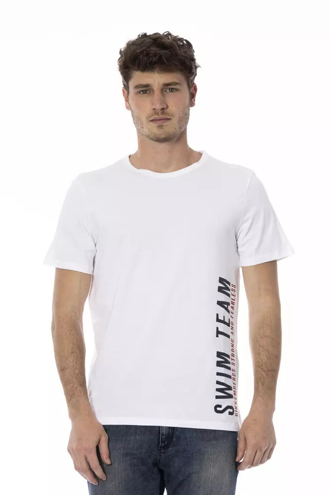 Bikkembergs White Cotton T-Shirt Bikkembergs
