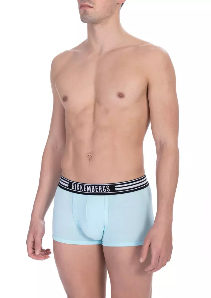 Bikkembergs Light Blue Cotton Underwear Bikkembergs