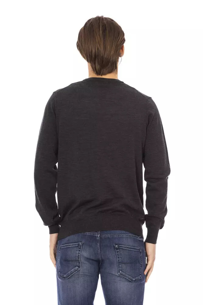 Baldinini Trend Gray Fabric Sweater Baldinini Trend