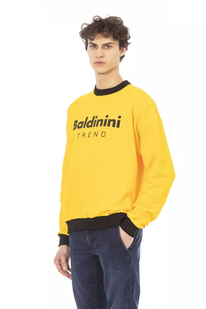 Baldinini Trend Yellow Cotton Sweater Baldinini Trend
