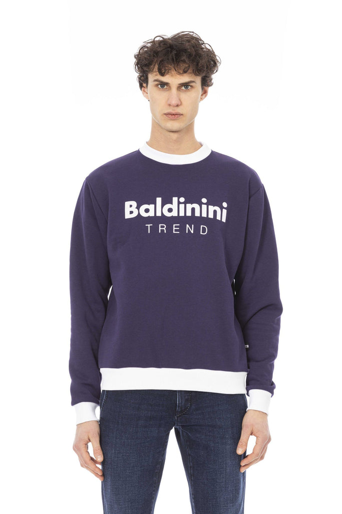 Baldinini Trend Purple Cotton Sweater Baldinini Trend