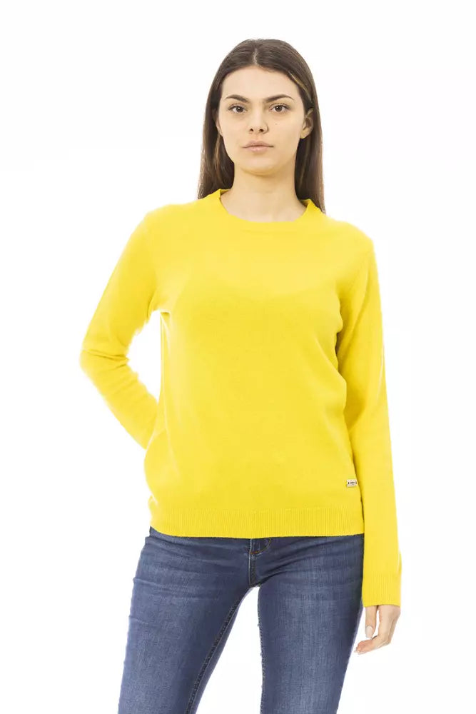 Baldinini Trend Yellow Wool Sweater Baldinini Trend