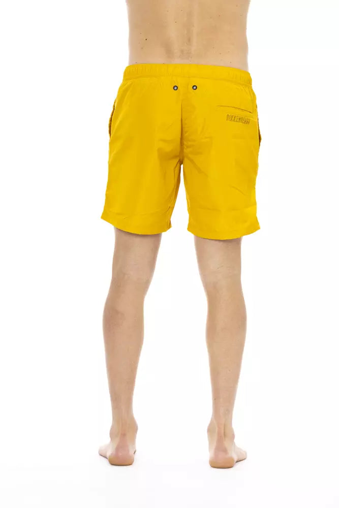 Bikkembergs Yellow Polyester Swimwear Bikkembergs