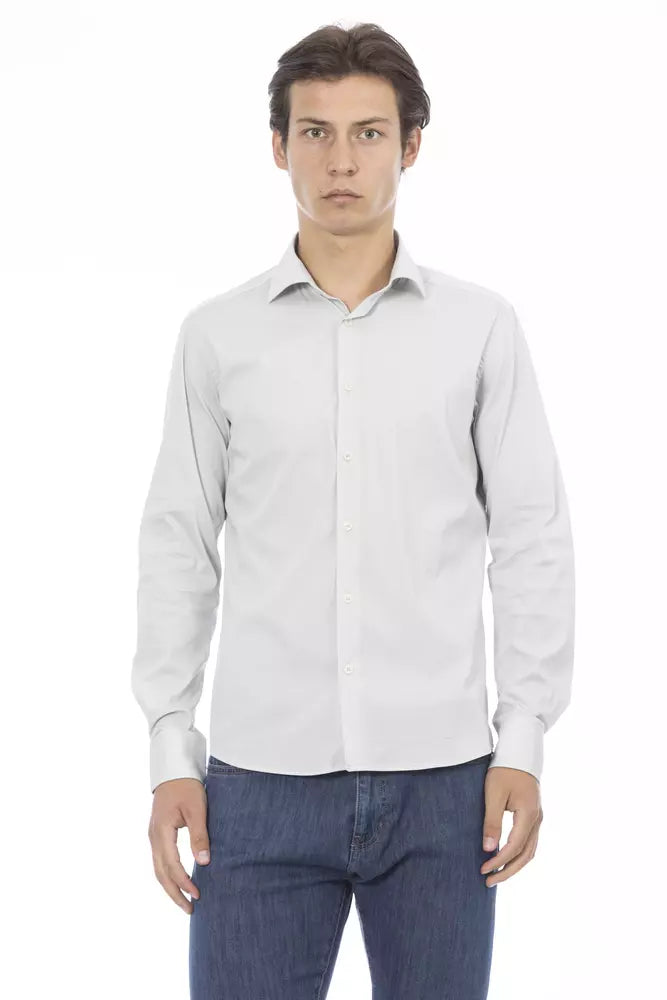 Baldinini Trend Gray Cotton Shirt Baldinini Trend