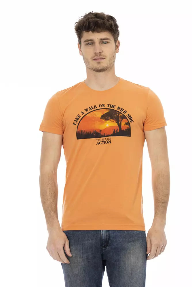 Trussardi Action Orange Cotton T-Shirt Trussardi Action