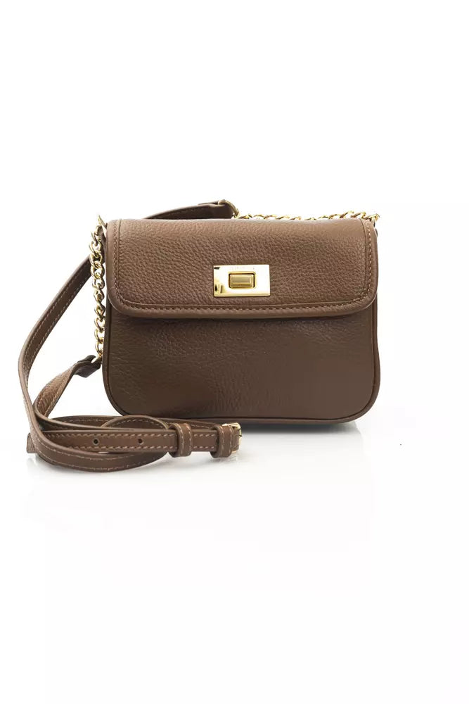 Cerruti 1881 Brown Leather Crossbody Bag - Luxe & Glitz