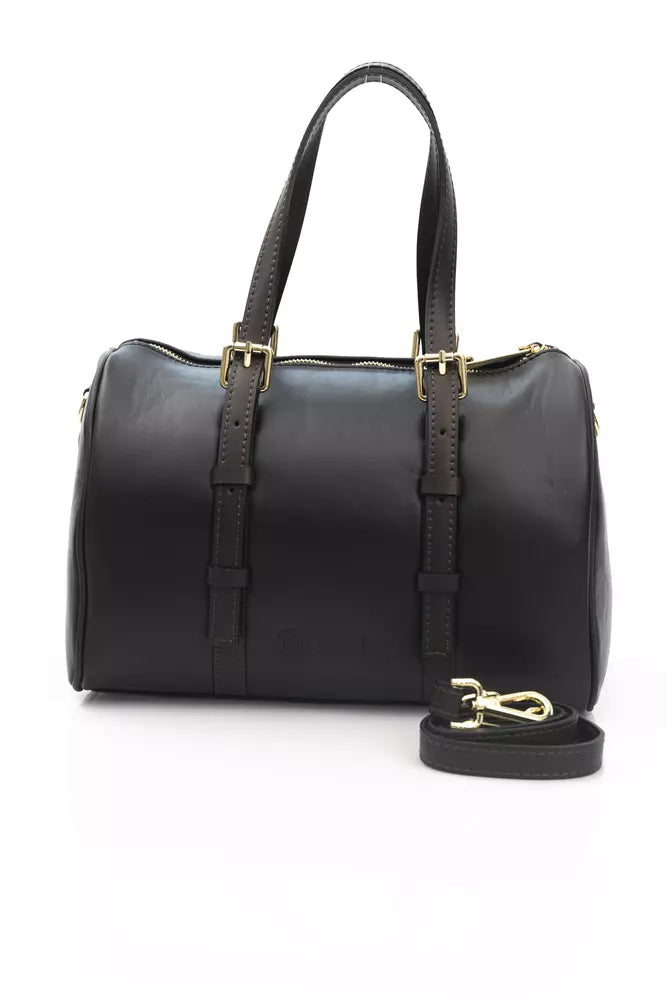 La Martina Black Calfskin Messenger Bag - Luxe & Glitz