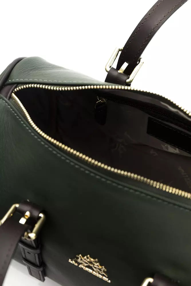 La Martina Green Calfskin Messenger Bag - Luxe & Glitz