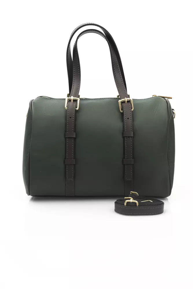 La Martina Green Calfskin Messenger Bag - Luxe & Glitz