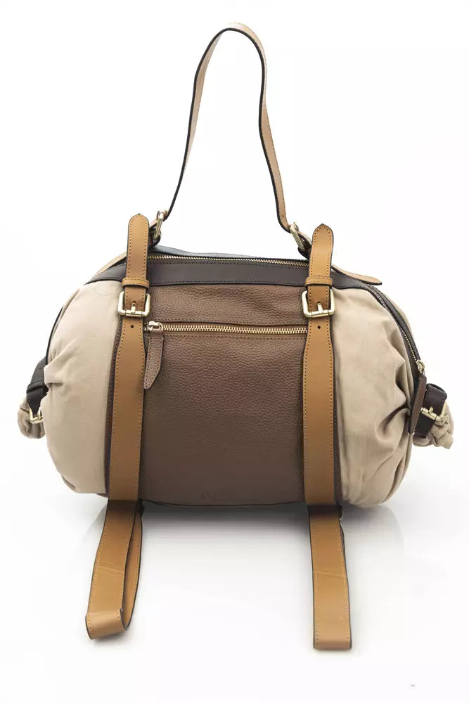 La Martina Beige CALF Leather Backpack - Luxe & Glitz