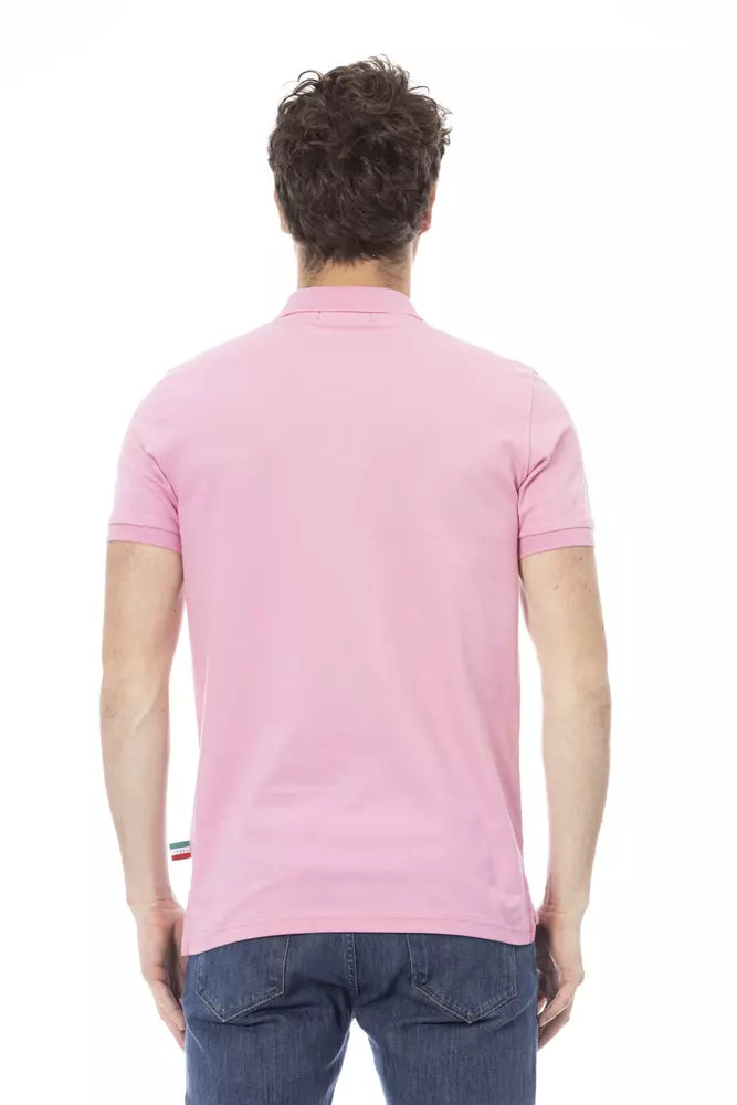 Baldinini Trend Pink Cotton Polo Shirt Baldinini Trend