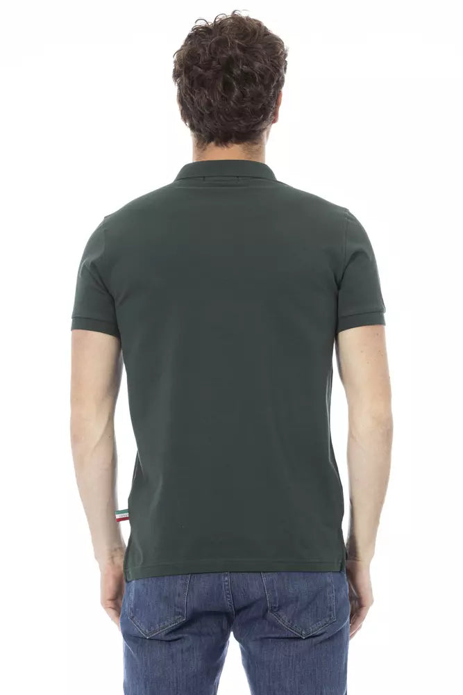 Baldinini Trend Green Cotton Polo Shirt Baldinini Trend