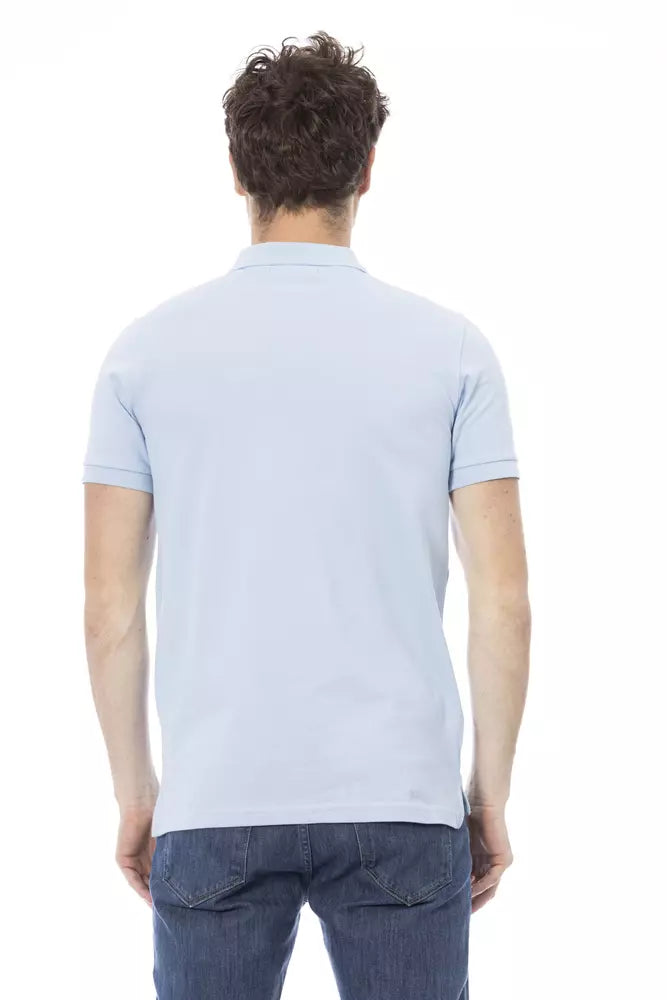 Baldinini Trend Light Blue Cotton Polo Shirt Baldinini Trend