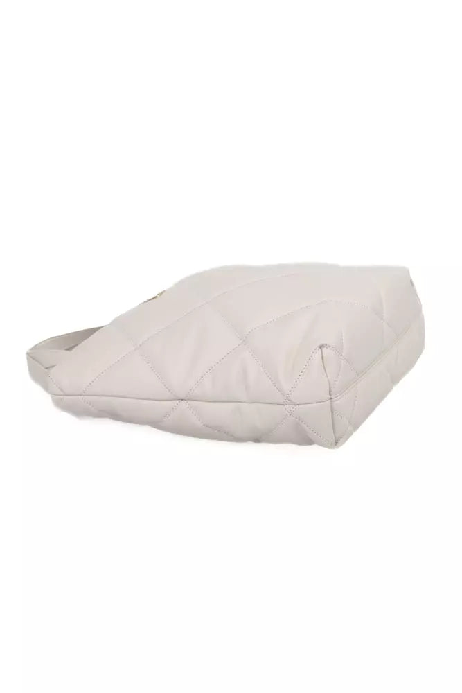 Baldinini Trend Beige Polyethylene Shoulder Bag - Luxe & Glitz