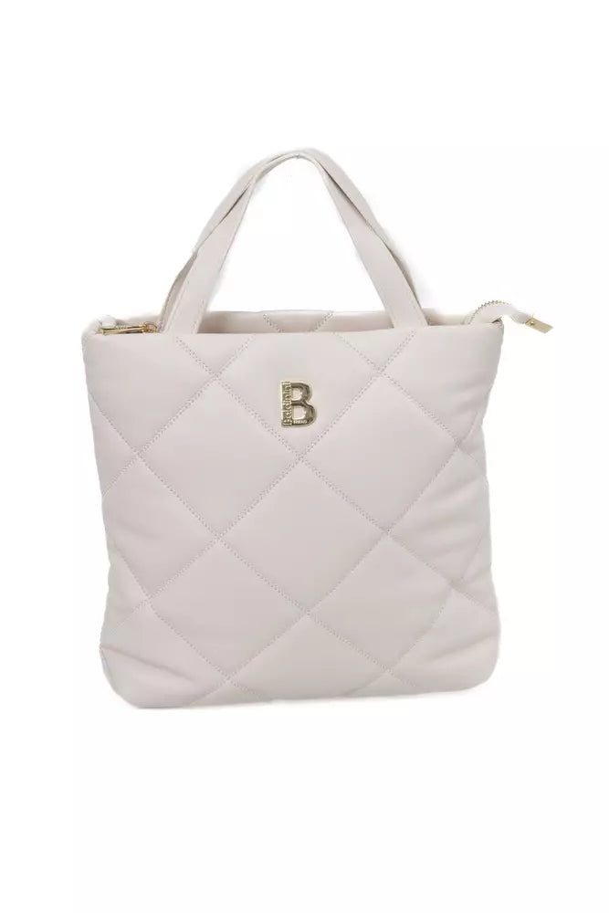 Baldinini Trend Beige Polyethylene Shoulder Bag - Luxe & Glitz