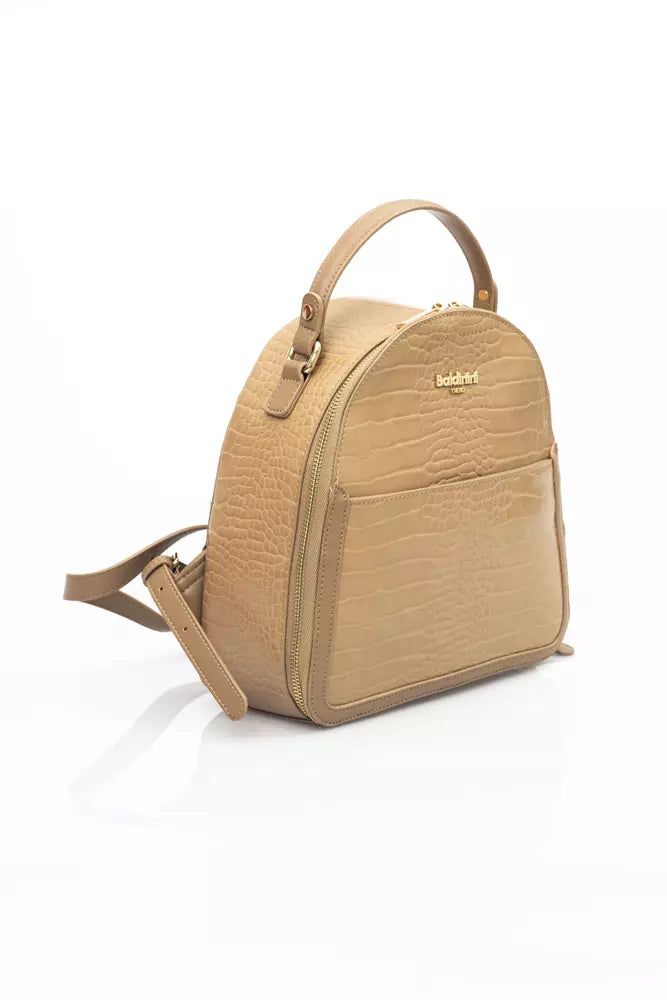 Baldinini Trend Beige Polyethylene Handbag - Luxe & Glitz