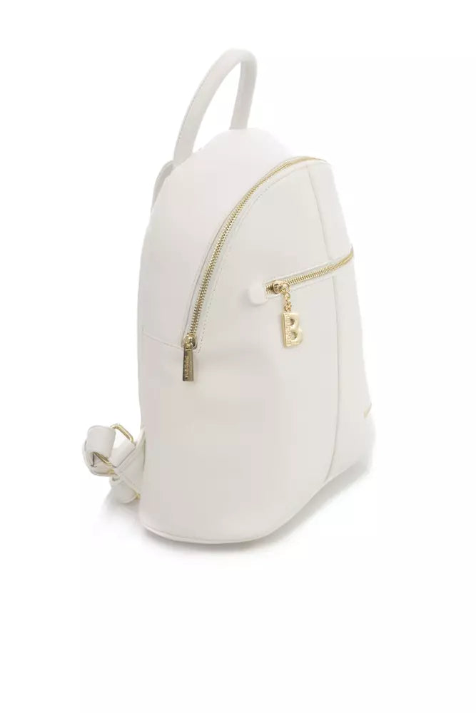 Baldinini Trend White Polyethylene Backpack - Luxe & Glitz