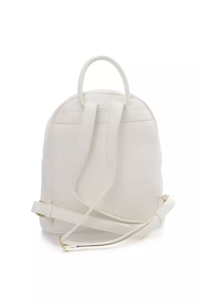 Baldinini Trend White Polyethylene Backpack - Luxe & Glitz