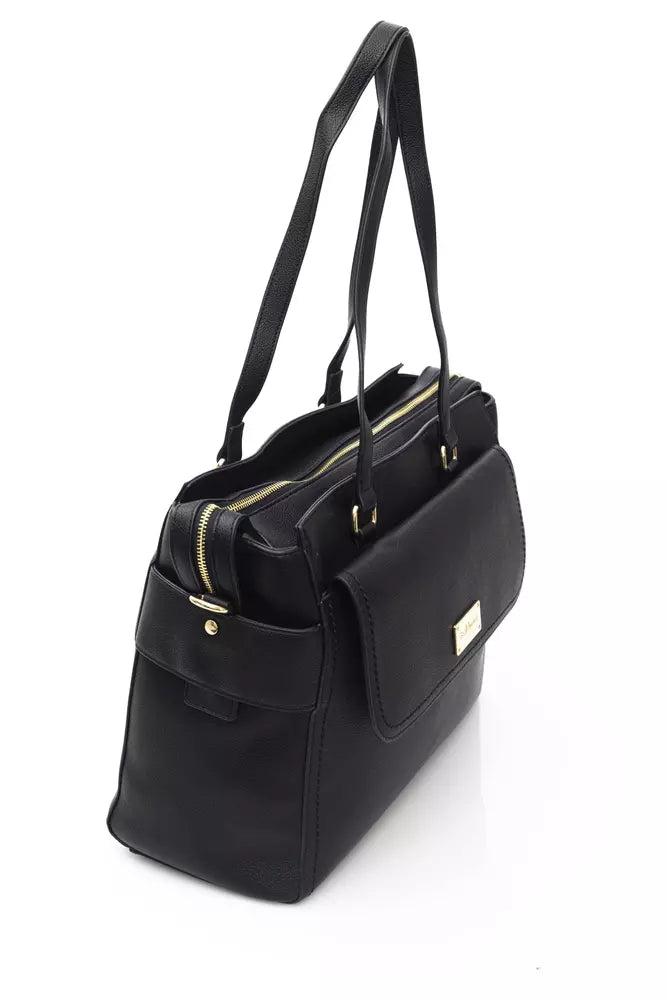 Baldinini Trend Black Polyethylene Handbag - Luxe & Glitz