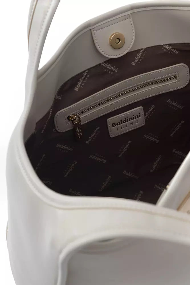 Baldinini Trend Beige Polyuretane Handbag - Luxe & Glitz