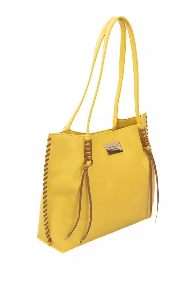 Baldinini Trend Yellow Polyuretane Handbag - Luxe & Glitz
