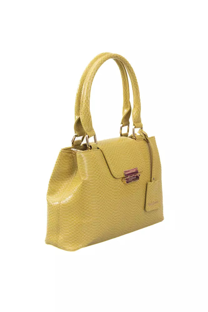 Baldinini Trend Yellow Polyuretane Crossbody Bag - Luxe & Glitz