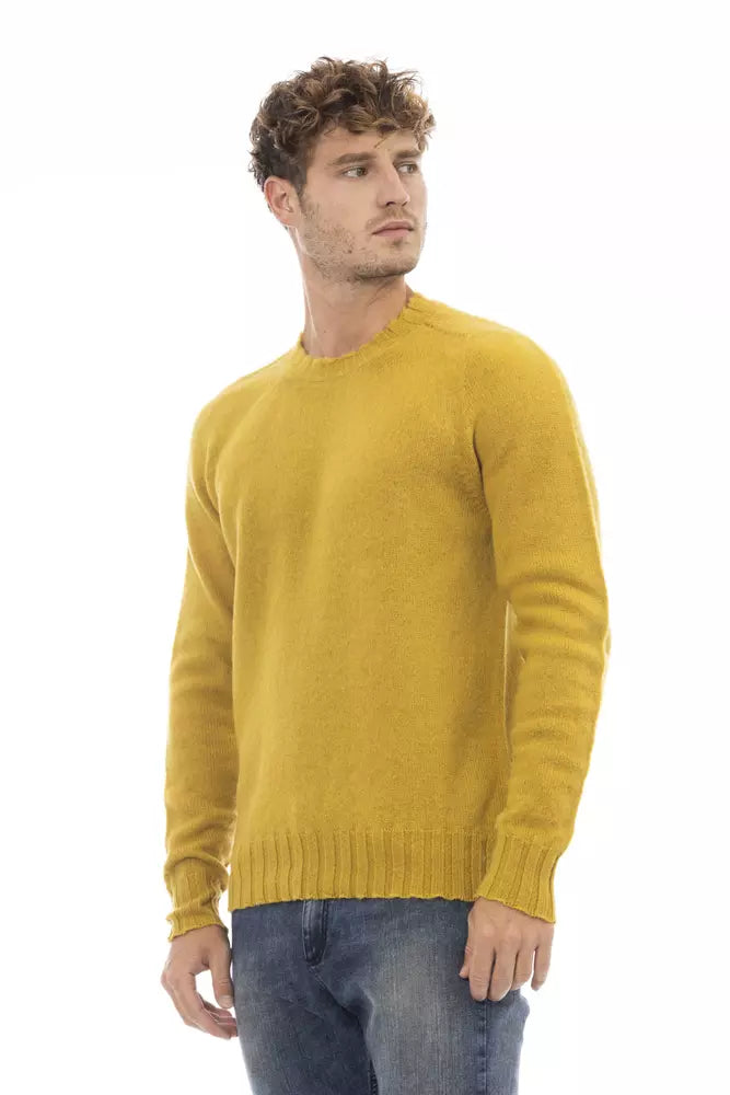 Alpha Studio Yellow Wool Sweater Alpha Studio