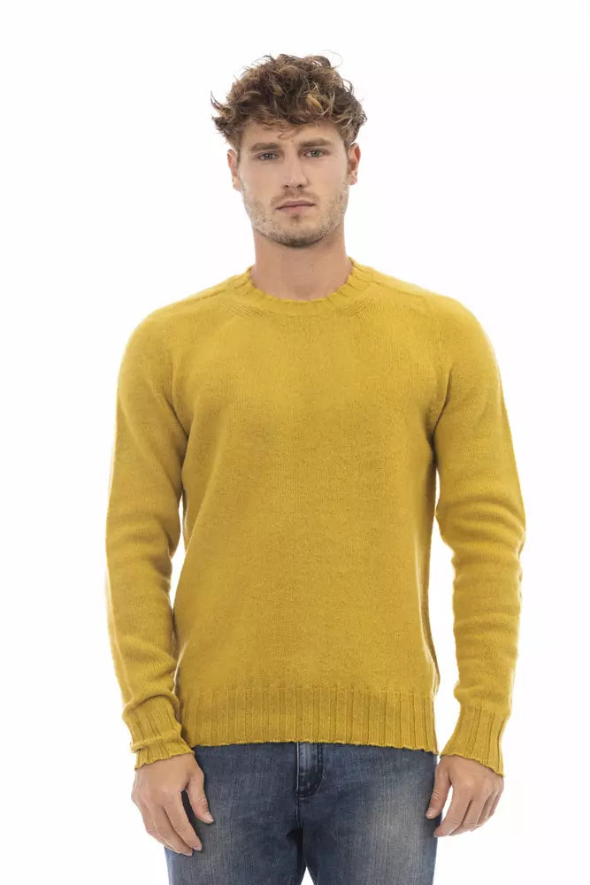 Alpha Studio Yellow Wool Sweater Alpha Studio