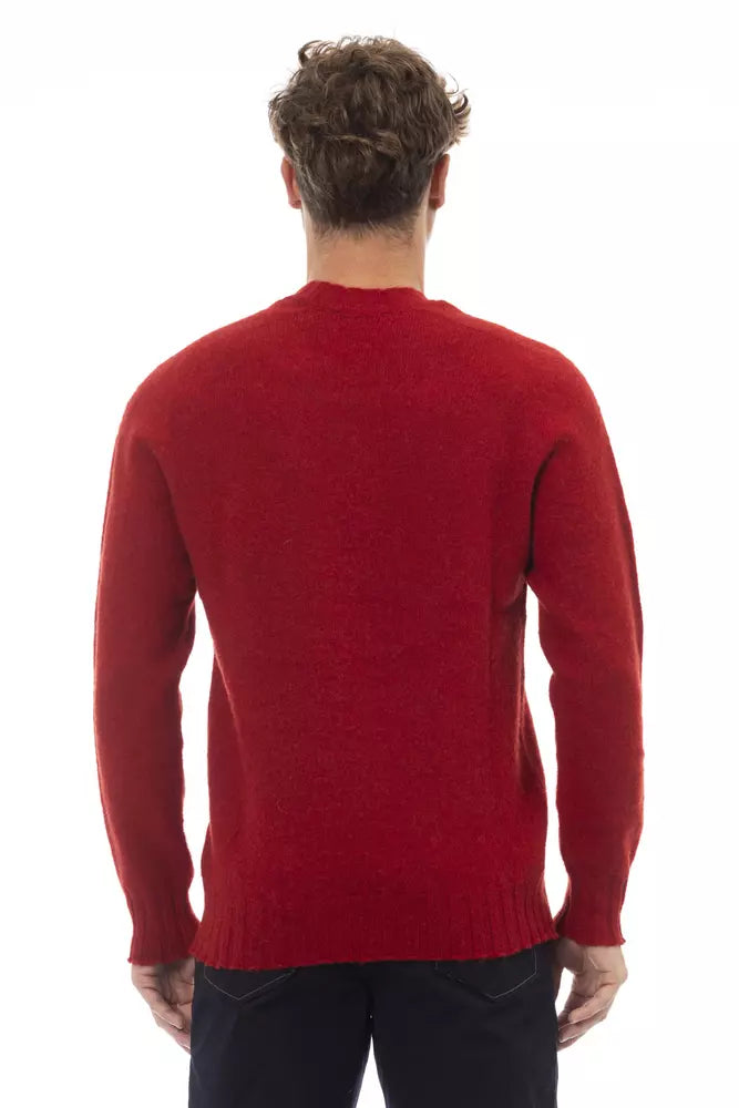 Alpha Studio Red Wool Sweater Alpha Studio