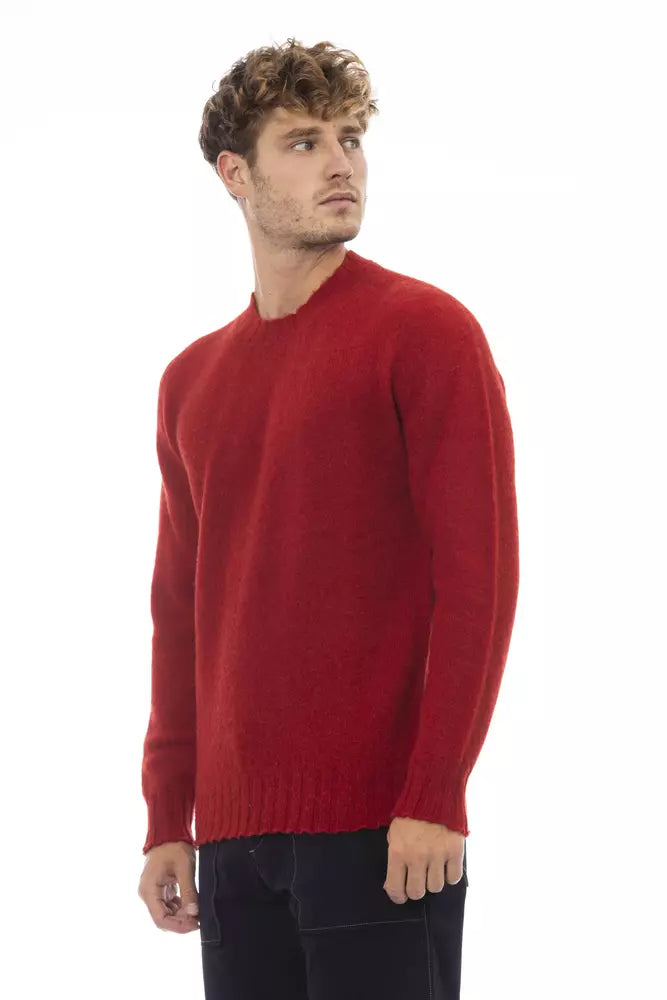 Alpha Studio Red Wool Sweater Alpha Studio