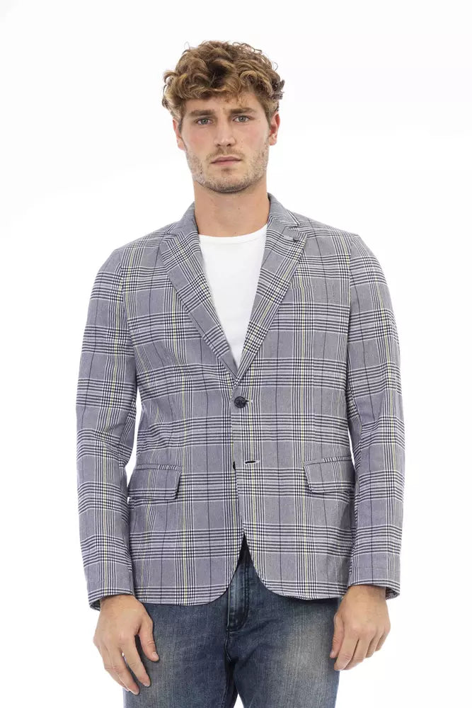 Distretto12 Blue Polyester Blazer Distretto12