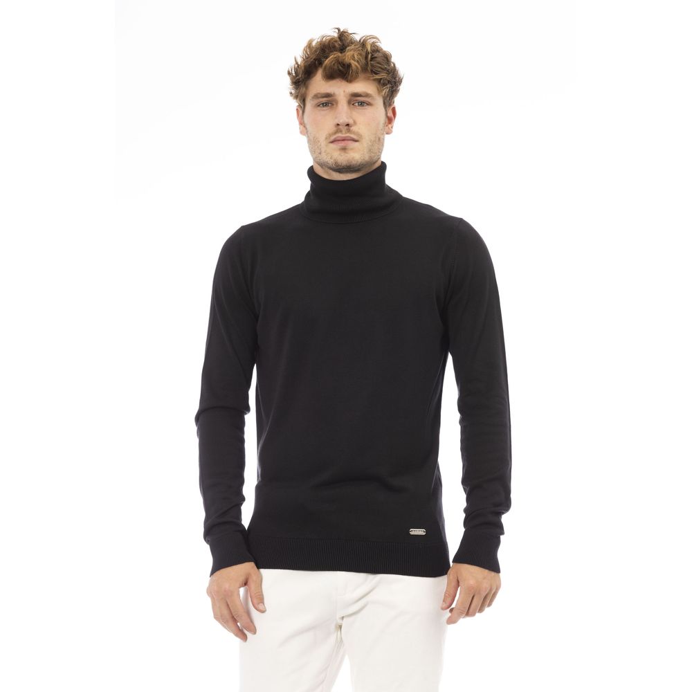 Baldinini Trend Black Modal Sweater Baldinini Trend