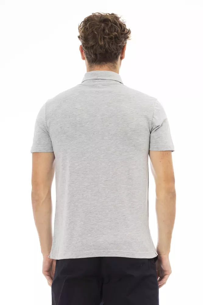 Baldinini Trend Gray Cotton Polo Shirt Baldinini Trend