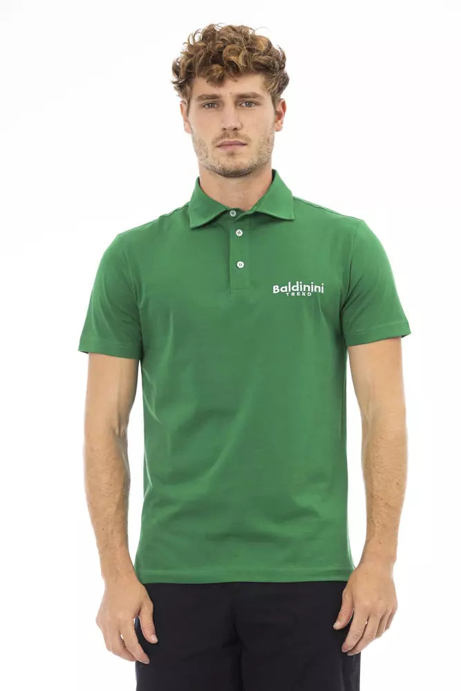 Baldinini Trend Green Cotton Polo Shirt Baldinini Trend