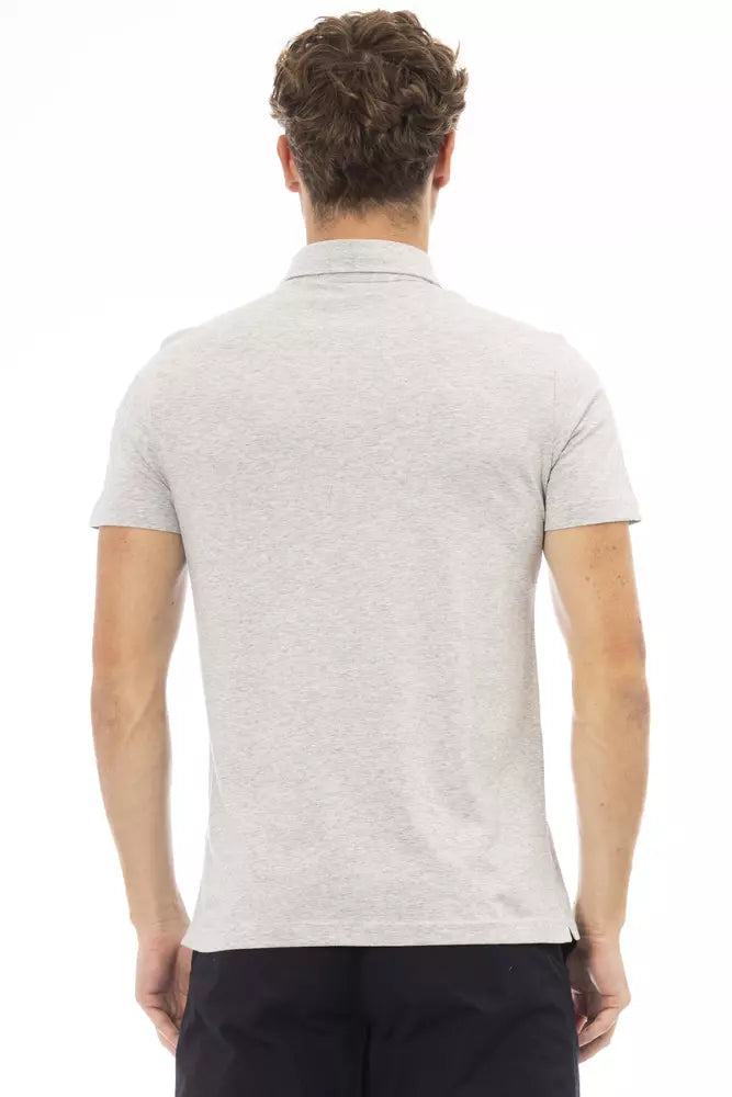 Baldinini Trend Gray Cotton Polo Shirt Baldinini Trend