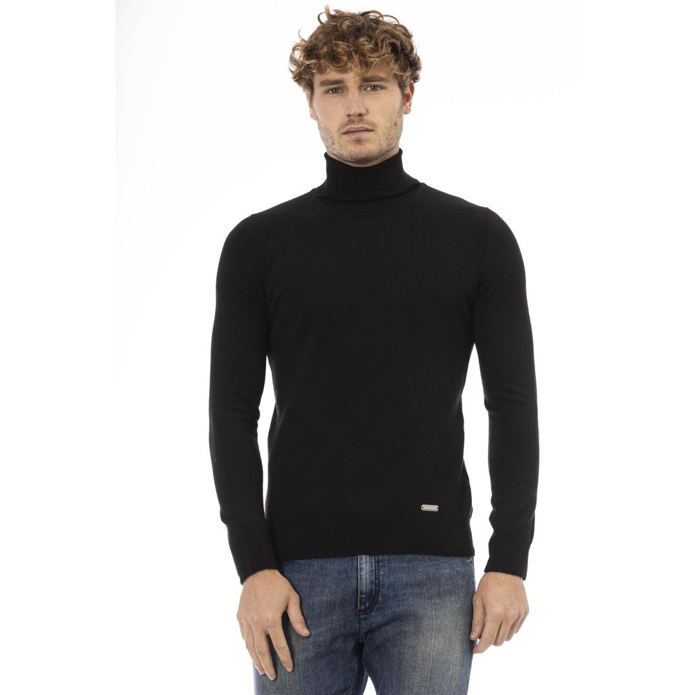 Baldinini Trend Black Wool Sweater Baldinini Trend