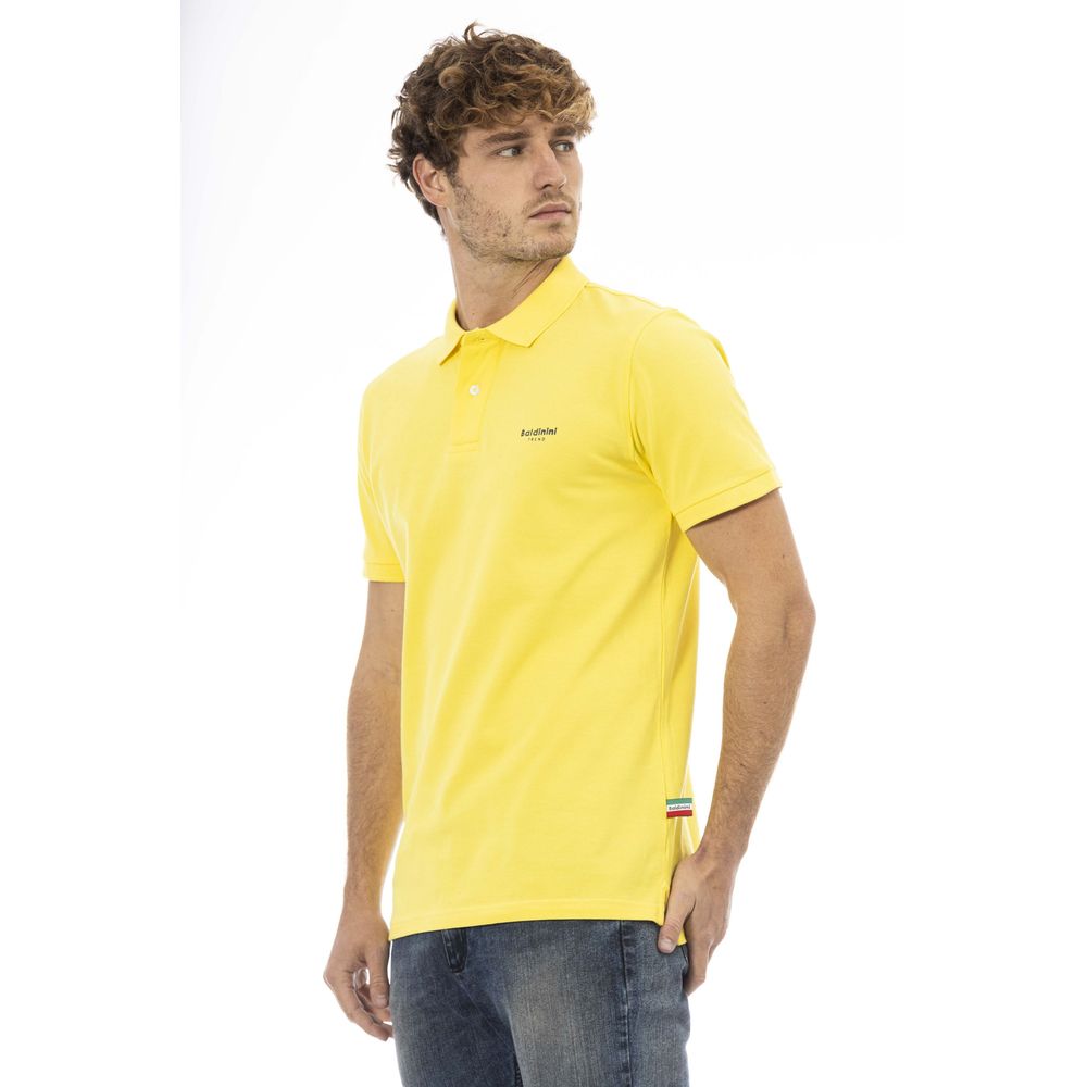 Baldinini Trend Yellow Cotton Polo Shirt Baldinini Trend