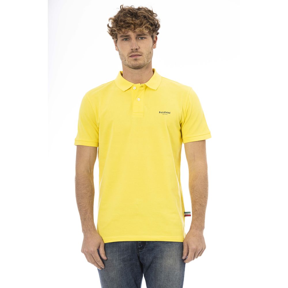 Baldinini Trend Yellow Cotton Polo Shirt Baldinini Trend