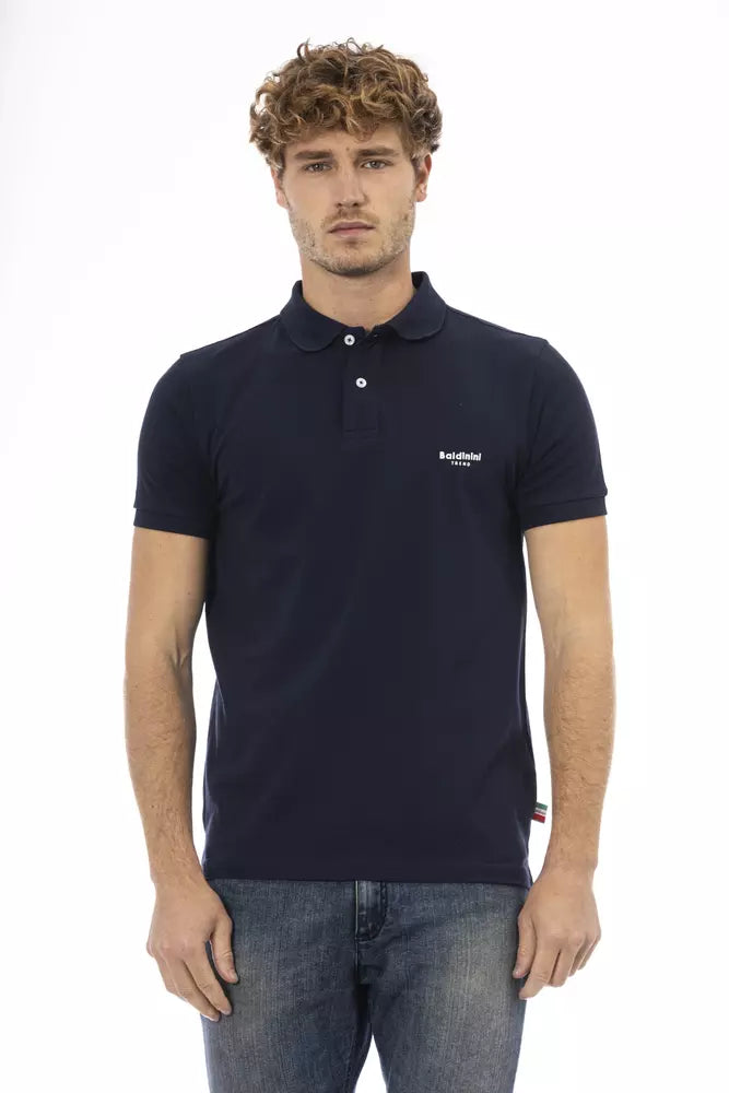 Baldinini Trend Blue Cotton Polo Shirt Baldinini Trend