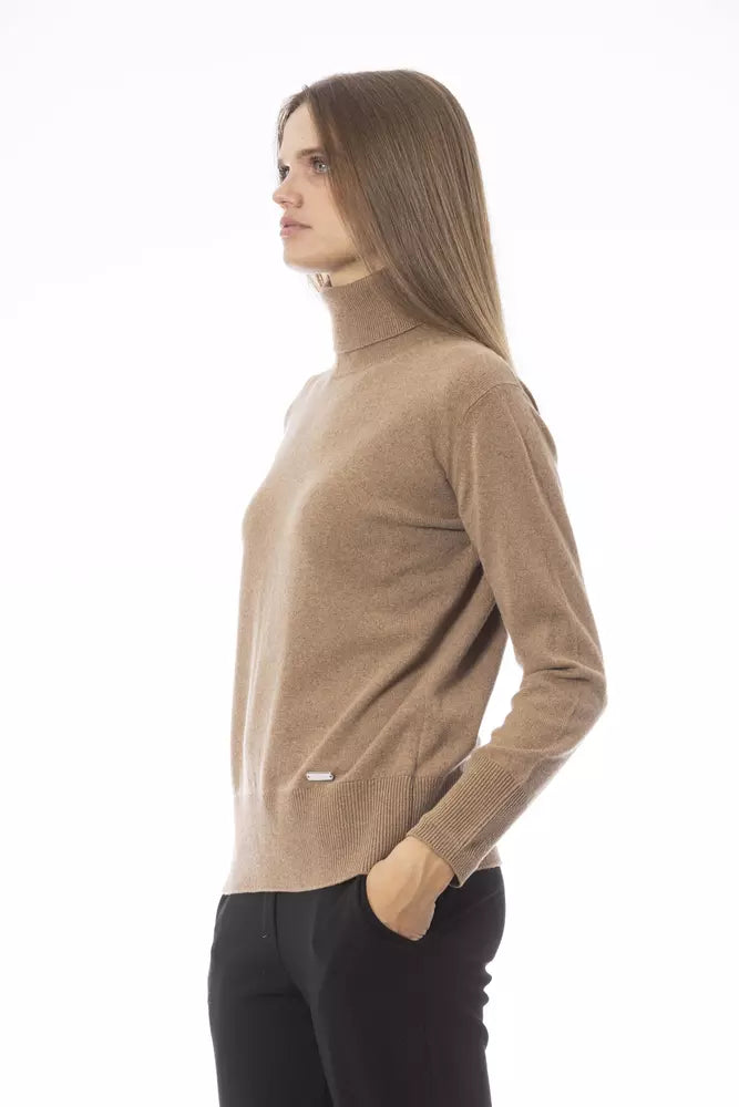 Baldinini Trend Beige Wool Sweater Baldinini Trend