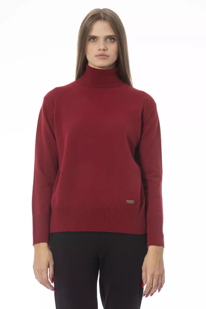 Baldinini Trend Red Wool Sweater Baldinini Trend